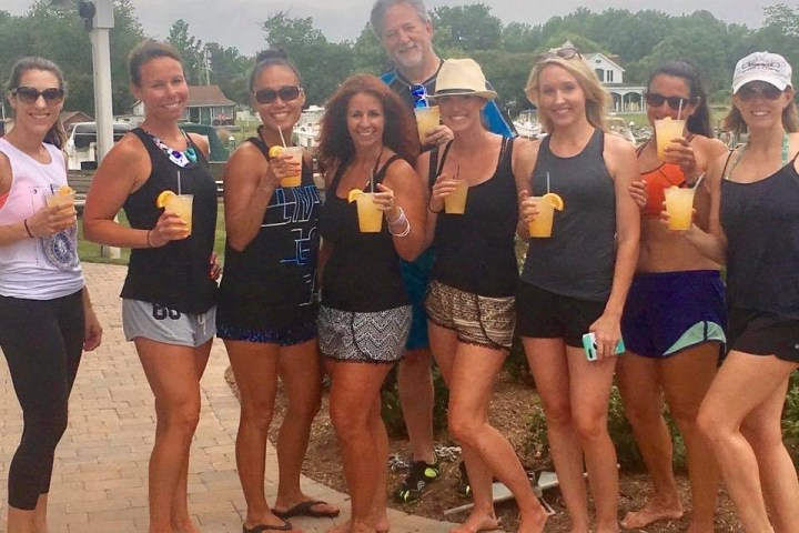 a group of people posing for a photo